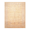 8’ x 11’6" Hand Knotted Gold Wash Silky Sheen Wool Oriental Area rug Hay