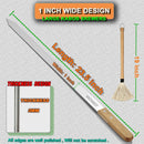 23.5" Long Kabob Skewers,1 Inch Wide 304 Stainless Steel Barbecue Skewers for Grilling with Wooden Handle,Metal Flat BBQ Skewer for Koubideh Brazilian Shish Kebab Skewer(8),BBQ Mop Brush(1) by GreenHaven Gardens