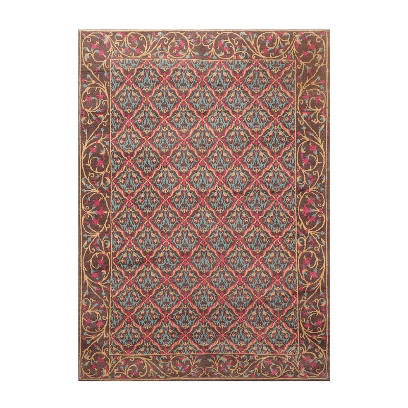 6' x 8'4" Hand Knotted Classic European Wool Tibetan Oriental Area Rug Brown