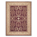 9x12 Aubergine Hand Hooked French Aubusson 100% Wool Traditional Oriental Area rug