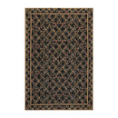 6x9 Black Hand Woven Wool French Aubusson Needlepoint Flat pile Oriental Area Rug