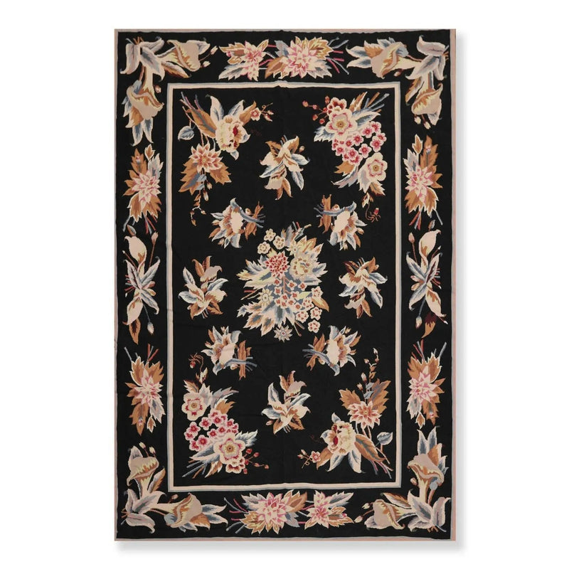 6' x 9' Hand Woven 100% Wool Oriental Area Rug 6x9 Traditional Black