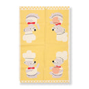 4'1"x6' Hand Woven Kids Special Reversible Dhurry Kilim Oriental Area Rug Yellow