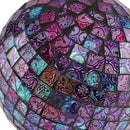 Alpine Corporation 10" Diameter Indoor/Outdoor Glass Mosaic Gazing Globe Yard Decoration, Purple Embossed Tile by GreenHaven Gardens