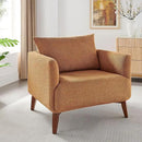 Oversized Accent Chair Modern Boucle Armchair for Living Room Sets of 2 - 37" Wide & Cozy Reading Accent Chair with Solid Wood Legs, Curry Upholstered Lounge Chair for Bedroom & Office (Easy Assembly) by CozyNest Decor
