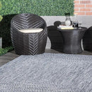 nuLOOM 10' x 14' Solid Hand Braided Indoor/Outdoor Area Rug, Pet-Friendly, High Traffic, Weather Resistant, for Patio, Balcony, Bedroom, Living, Dining Room, Wynn Navy by GreenHaven Gardens