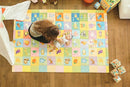 Baby Care Play Mat (Large, Playful - Pinko & Friend) 82'' x 55'' Original One-Piece Reversible Rollable Waterproof Play Mat for Infants, Babies, Toddler, and Kids by TinyTreasures Baby Boutique