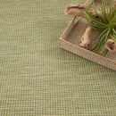 Nourison Home Positano Indoor/Outdoor Green 5' x 7' Area Rug, Easy Cleaning, Non Shedding, Bed Room, Living Room, Dining Room, Backyard, Deck, Patio (5x7) by CozyNest Decor