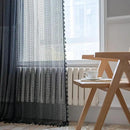 Sutuo Home Black Boho Curtain 84 Inches Length, Sheer Crochet Lace Handmade Tassels Knitted Window Treatment Vintage Rustic Bohemian Farmhouse Drape for Bedroom Rod Pocket 1 Panel 59" W x 84" L by CozyNest Decor