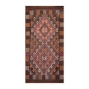 6'4"x11'8" Hand Woven Afghan Kilim Southwestern Runner Oriental Area Rug Brown