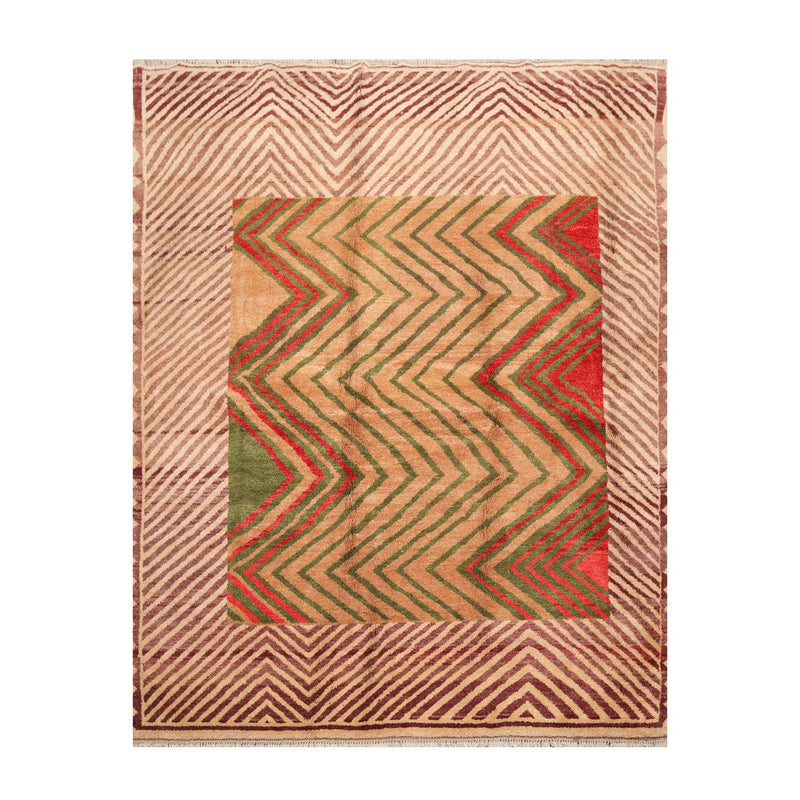 7'2" x 8'9" Rare Hand Knotted Plush Pile Authentic Turkish Yatch Area Rug Beige