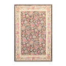 4' x 6' Hand Knotted Traditional Wool French Aubusson Needlepoint Area Rug Brown