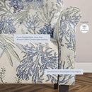 BELLEZE Modern Accent Chair for Living Room, High Back Linen Armchair with Wooden Legs, Upholstered Wingback Side Chair Padded Armrest Single Sofa for Living Room, Bedroom - Allston (Blue Coral) by CozyNest Decor