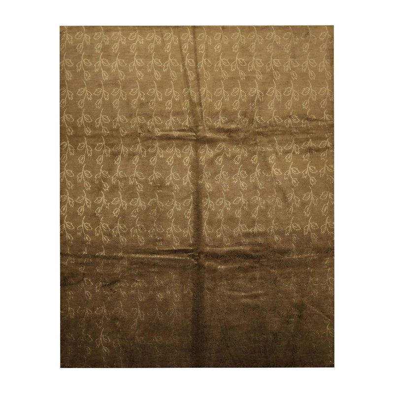 8' x 10' Hand Knotted Wool & Silk Tibetan Oriental Area Rug Contemporary Green