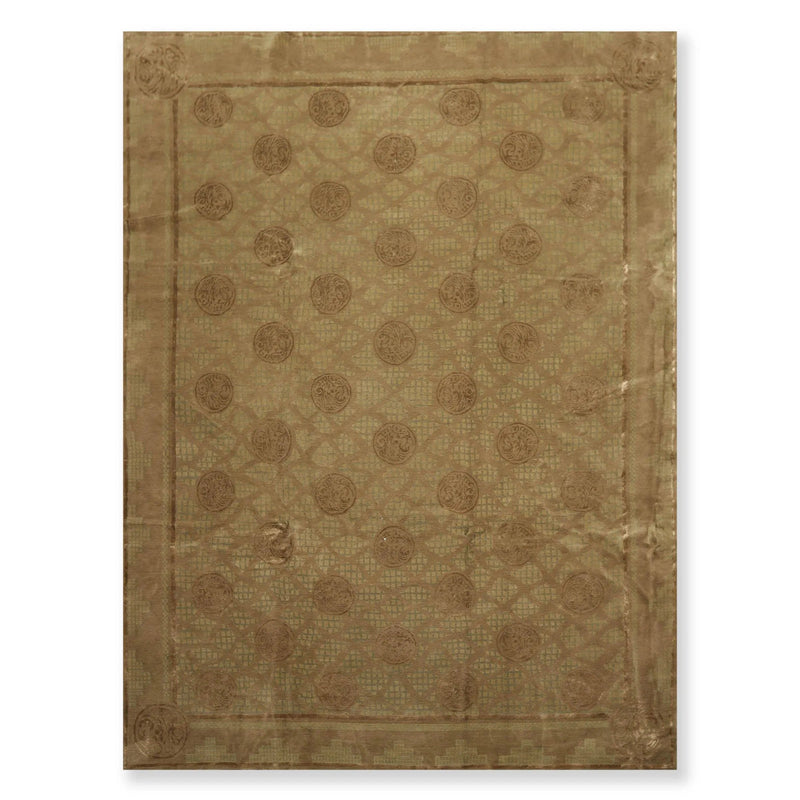 9' x 12' Hand Knotted Designer Wool & Silk Tibetan Oriental Area Rug Moss