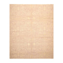 8' x 10' Hand Knotted Designer Flat & Cut Pile Tibetan Oriental Area Rug Light Brown, Light Gold
