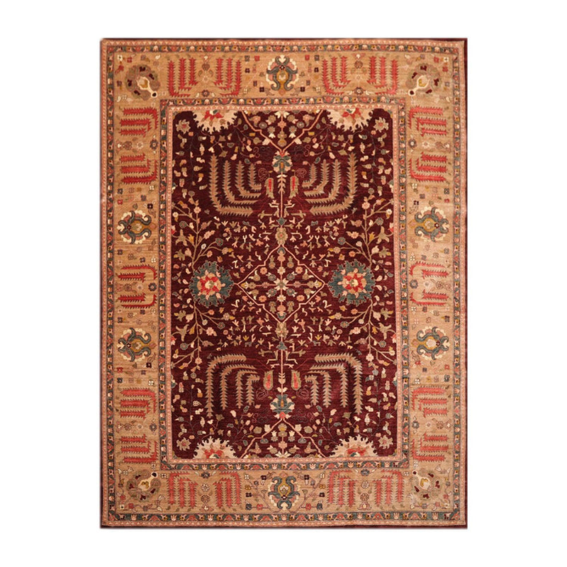 8'11" x 12' Hand Knotted S.fine Peshawar Stone Wash Oriental Area Rug Maroon