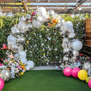JOYIN 150 Pcs Metallic Silver Balloons, Different Sizes 18 12 10 5 Inch Silver Latex Balloon Arch Kit with Instruction for Birthday Party Graduation Wedding Holiday Decoration by TinyTreasures Baby Boutique