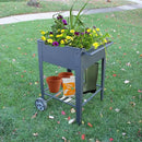 GarraÌ Raised Planter Box -Garden Cart with Wheels, Movable Square Outdoor Elevated Garden Bed with Wheels- Grow Vegetables Flowers Herbs on Patio, Deck, or Yard by GreenHaven Gardens