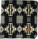 Inca Aztec Throw, Queen, King Blanket | Southwest Indian Navajo Boho Style | Native Cover for Camping, Bedding, Couch, Vanlife | Faux Alpaca, Lightweight, Hypoallergenic (Obsidian Black, Throw) by CozyNest Decor