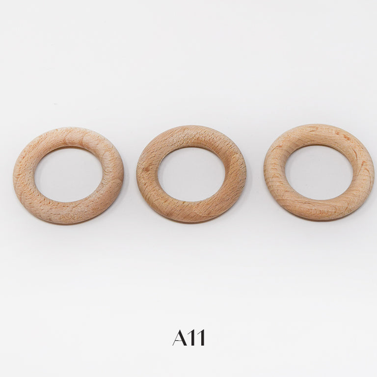 Wood beads for macrame, garlands and crafts