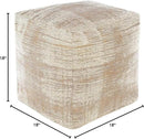 Mark&Day Pouf Ottoman, Puchenstuben Modern Taupe Cube Pouf Foot Rest for Living Room, Bedroom and Boho Home Decor (18"x18"x18") by CozyNest Decor