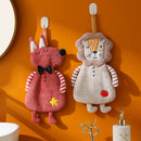 GobekUsa Kids Coral Velvet Hanging Hand Towel: Soft, Skin-Friendly Kitchen & Bathroom Towel