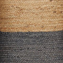 REDEARTH · Cylindrical Pouf Foot Stool Ottoman - Jute Braided Pouffe Poof Accent Sitting Footrest for The Living Room, Bedroom, Nursery, Patio, Lounge & Other Rooms (14.5”x14.5”x16”; Natural Gray)