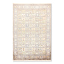 6x9 Beige Hand Knotted 100% Silk Ghum Multi panel 400 KPSI Persian Traditional Oriental Area Rug