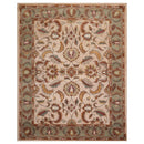 8'x10' Beige Hand Tufted 100% Wool Traditional Oriental Area Rug