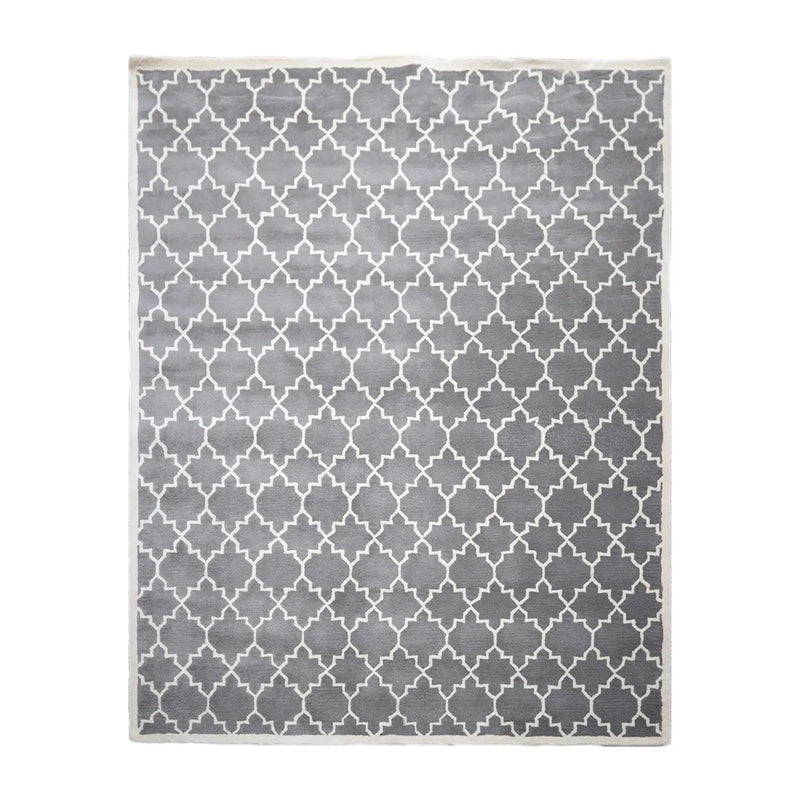 8' x 10' Handmade 100% Wool Designer Contemporary Oriental Area rug Gray