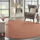 Nourison Positano Indoor/Outdoor Terracotta 8' x Round Area Rug, Easy Cleaning, Non Shedding, Bed Room, Living Room, Dining Room, Backyard, Deck, Patio (8 Round) by CozyNest Decor