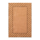 3'6" x 5'6" Basketweave 100% wool Contemporary Oriental Area rug Tan