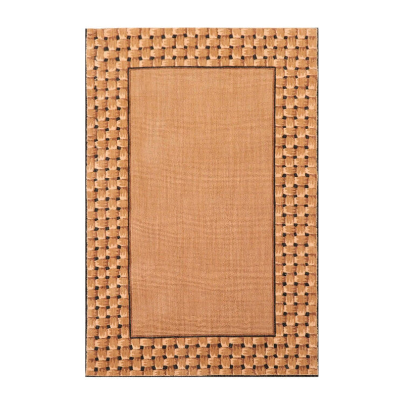 3'6" x 5'6" Basketweave 100% wool Contemporary Oriental Area rug Tan