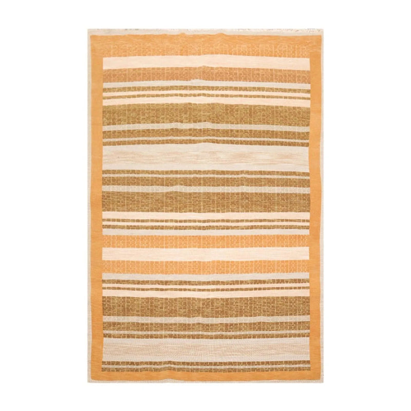 6' x 9' Hand Knotted 100% Wool high Low Pile Modern Area Rug