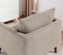 Oversized Accent Chair Modern Boucle Armchair for Living Room- 37" Wide Accent Chair with Solid Wood Legs, Camel Upholstered Lounge Chair for Bedroom & Office, Cozy Reading Chair (Easy Assembly) by CozyNest Decor