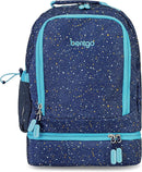 Bentgo Kids 2-in-1 Backpack & Insulated Lunch Bag - Confetti Designed 16” Backpack for School & Travel -, Durable, Water Resistant, Padded, & Large Compartments (Confetti Edition - Abyss Blue) by TinyTreasures Baby Boutique
