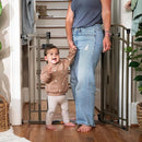 Ingenuity Decorative Extra Tall Baby Gate & Dog Gate, 28.5"-48" Wide, 36" Tall, Hardware or Pressure Mounted, Install on Top or Bottom of Stairs, Banister, or Doorway - Bronze by TinyTreasures Baby Boutique
