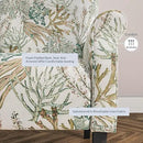 BELLEZE Modern Accent Chair for Living Room, High Back Linen Armchair with Wooden Legs, Upholstered Wingback Side Chair Padded Armrest Single Sofa for Living Room, Bedroom - Allston (Green Coral) by CozyNest Decor