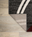 Rugshop Modern Wavy Circles Design Area Rug 3'3" x 5' Red by TinyTreasures Baby Boutique