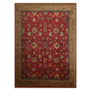 8'7" x 11'7" Hand Knotted 100% Wool 300 KPSI Indo-Tabrizz Oriental Area Rug Red