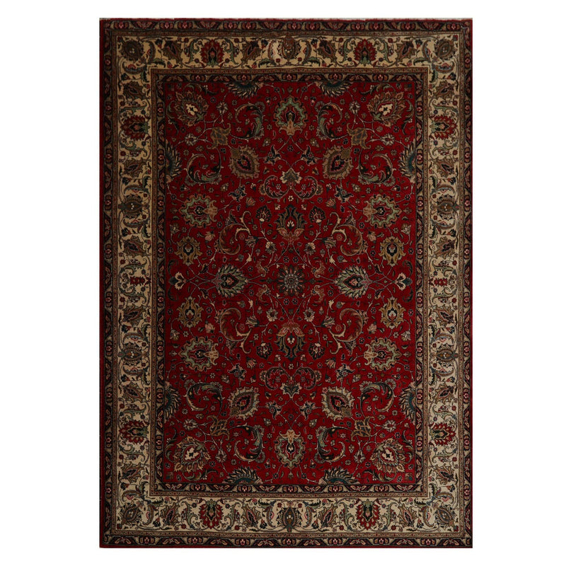 8'9" x 11'9" Hand Knotted 100% Wool Authentic Tabrizz Oriental Area Rug Red