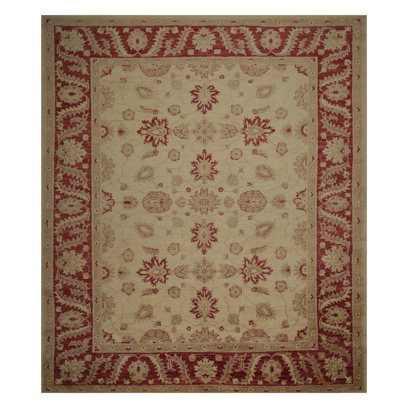 8'10" x 11'10" Hand Knotted Peshawar Stone wash Vegetable dyes Area Rug Camel