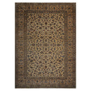 9'1" x 12'3" Hand Knotted 100% Wool Authentic Kashann Oriental Area Rug Beige