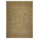 8'11"x 11'11" Hand Knotted Wool Stone Wash Peshawar Oriental Area Rug Warm Beige