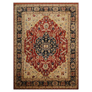 8'7"x11'3" Hand Knotted Wool Stone Wash Peshawar Vegetable Dyes Herizz Area Rug Burnt Orange