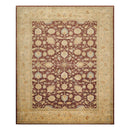 9'1"x 11'11" Hand Knotted Wool Stone Wash Peshawar Vegetable Dyes Area Rug Brown