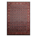 6'10" x 10'5" Hand Knotted 100% Wool Authentic Heraati Oriental Area Rug Navy