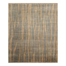 7'9"x9'9" Hand Knotted Wool Stone Wash Peshawar Vegetable Dye Area Rug Gray Blue