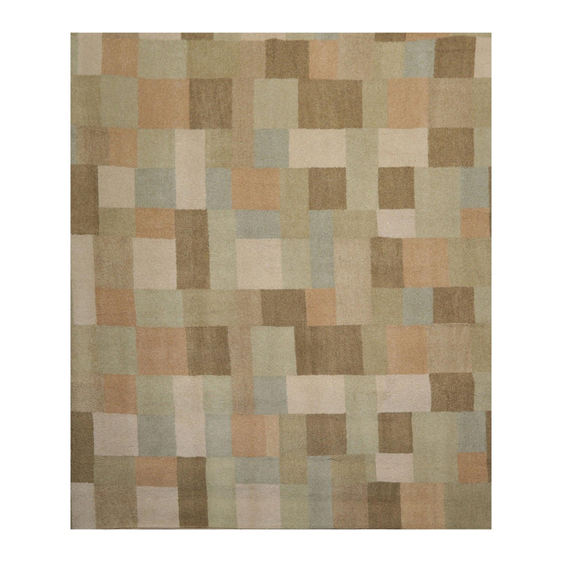 8' x 9'11" Modern & Contemporary 100% Wool Oriental Area Rug Moss